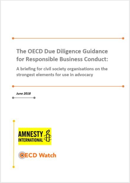 publication cover - The OECD Due Diligence Guidance for Responsible Business Conduct