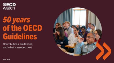 publication cover - 50 years of the OECD Guidelines: Contributions, limitations, and what is needed next